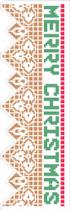 Stencil Simples Negativo Renda Marry Christmas 2733 10x30 Opa