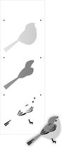 Stencil Simples Pássaro Ii 2158 10x30 Opa Stencil Simples Pássaro Ii 2158 10x30 Opa
