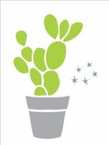Stencil Simples Plantas Cactos 2497 15x20 Opa Stencil Simples Plantas Cactos 2497 15x20 Opa