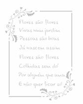 Stencil Simples Poema Flores 2449 20x25 Opa Stencil Simples Poema Flores 2449 20x25 Opa