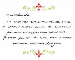 Stencil Simples Poema Saudade 1387 20x25 Opa