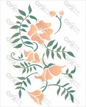 Stencil Simples Ramo Floral OPA2634 20x25