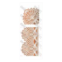 Stencil Simples Renda com Cantoneira I Opa2626 17x42 Stencil Simples Renda com Cantoneira I Opa2626 17x42