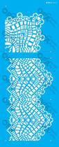 Stencil Simples Renda Com Cantoneira II OPA2627 17X42 Stencil Simples Renda Com Cantoneira II OPA2627 17X42