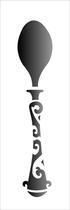 Stencil Simples Talher Colher 1466 10x30 Opa Stencil Simples Talher Colher 1466 10x30 Opa