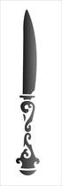 Stencil Simples Talher Faca 1468 10x30 Opa Stencil Simples Talher Faca 1468 10x30 Opa