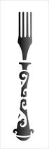 Stencil Simples Talher Garfo 1469 10x30 Opa Stencil Simples Talher Garfo 1469 10x30 Opa