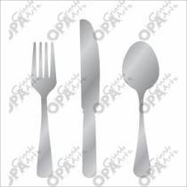 Stencil Simples Talheres Opa 239 10x10 Stencil Simples Talheres Opa 239 10x10