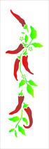 Stencil Simples Tempero Pimentas I 116 10x30 Opa Stencil Simples Tempero Pimentas I 116 10x30 Opa