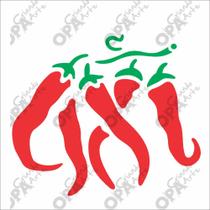 Stencil Simples Tempero Pimentas Opa 786 10x10 Stencil Simples Tempero Pimentas Opa 786 10x10