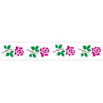 Stencil Sp. 04X30 188 Flores Rosa Stencil Sp. 04X30 188 Flores Rosa