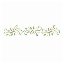 Stencil Sp. 06x30 1104 Folhas Arabescos