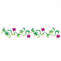 Stencil Sp. 06x30 1126 Folhas e Flores