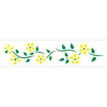 Stencil Sp. 06x30 799 Ramo Margaridas Stencil Sp. 06x30 799 Ramo Margaridas