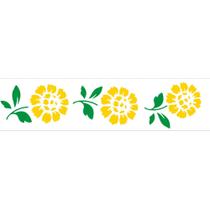 Stencil Sp. 06x30 806 Flores Girassois Stencil Sp. 06x30 806 Flores Girassois