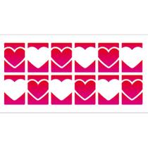 Stencil Sp. 07x15 1954 Estampa Coracoes