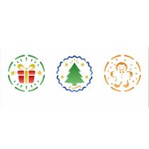 Stencil Sp. 07X15 3151 Selos Natalinos Stencil Sp. 07X15 3151 Selos Natalinos