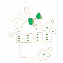 Stencil Sp. 10x10 1297 Coelho na Cesta Stencil Sp. 10x10 1297 Coelho na Cesta