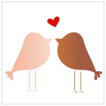 Stencil Sp. 10X10 1863 Passarinhos Casal