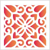 Stencil Sp. 10x10 1979 Ladrilho Coracao