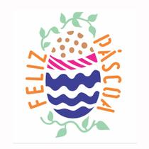 Stencil Sp. 10x10 2831 Ovo Feliz Pascoa Stencil Sp. 10x10 2831 Ovo Feliz Pascoa