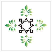 Stencil Sp. 10x10 464 Medalhao Flor Liz Stencil Sp. 10x10 464 Medalhao Flor Liz