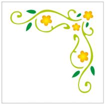 Stencil Sp. 10x10 502 Cantoneira Folhas