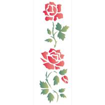 Stencil Sp. 10X30 1036 Flores Rosas Ii