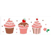 Stencil Sp. 10X30 1866 Doces Cupcakes