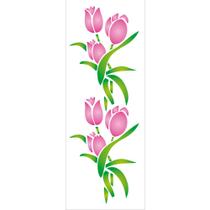 Stencil Sp. 10X30 972 Flores Tulipas