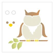 Stencil Sp. 14X14 1051 Coruja