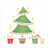 Stencil Sp. 14x14 1108 Arvore e Presente