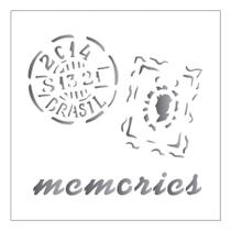 Stencil Sp. 14x14 1369 Memories Selos Stencil Sp. 14x14 1369 Memories Selos