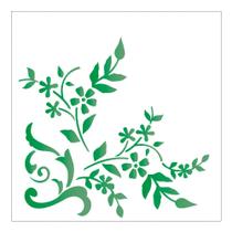 Stencil Sp. 14x14 2010 Estampa Flor