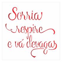 Stencil Sp. 14x14 2216 Frase Sorria Stencil Sp. 14x14 2216 Frase Sorria