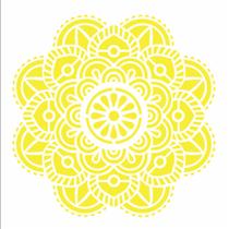 Stencil Sp. 14x14 2695 Mand. Flor Vitral
