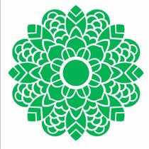 Stencil Sp 14x14 2697 Mandala Folhas