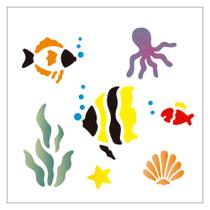 Stencil Sp. 14x14 987 Fundo do Mar