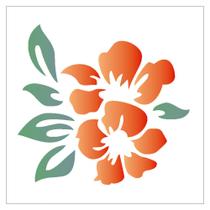 Stencil Sp. 14x14 989 Flor Hibisco