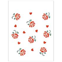 Stencil Sp. 15x20 1008 Estamp. Rosas Stencil Sp. 15x20 1008 Estamp. Rosas