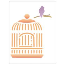 Stencil Sp. 15x20 1067 Gaiola Passarinho