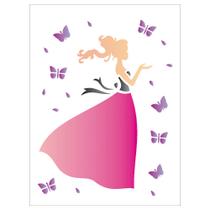 Stencil Sp. 15x20 1380 Dama e Borboletas Stencil Sp. 15x20 1380 Dama e Borboletas