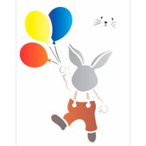 Stencil Sp. 15x20 1900 Coelho Balao Stencil Sp. 15x20 1900 Coelho Balao