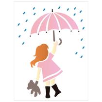 Stencil Sp. 15x20 2166 Menina G. Chuva
