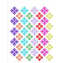 Stencil Sp. 15x20 2348 Est. Vitral Flor
