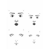 Stencil Sp. 15x20 2500 Rosto Boneca I Stencil Sp. 15x20 2500 Rosto Boneca I