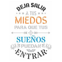 Stencil Sp. 15x20 2843 Frase Deja Salir