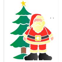 Stencil Sp. 20X25 1119 Papai Noel e Arvo