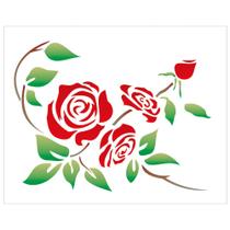 Stencil Sp. 20X25 1168 Flores Rosas