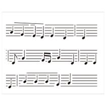 Stencil Sp. 20x25 2074 Notas Musicais Stencil Sp. 20x25 2074 Notas Musicais